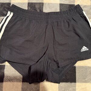 Adidas Black and White Women's Athletic Shorts
